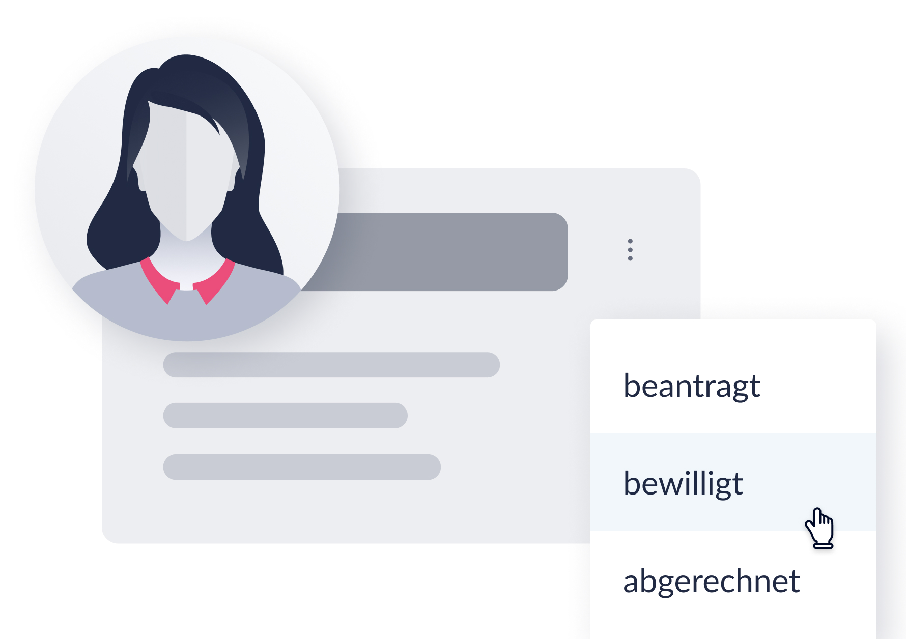 In der Patientenakte von RED medical finden Psychotherapeuten eine Übersicht zu allen notwendigen Bewilligungen sowie die Anzahl der verbleibenden Therapiestunden.