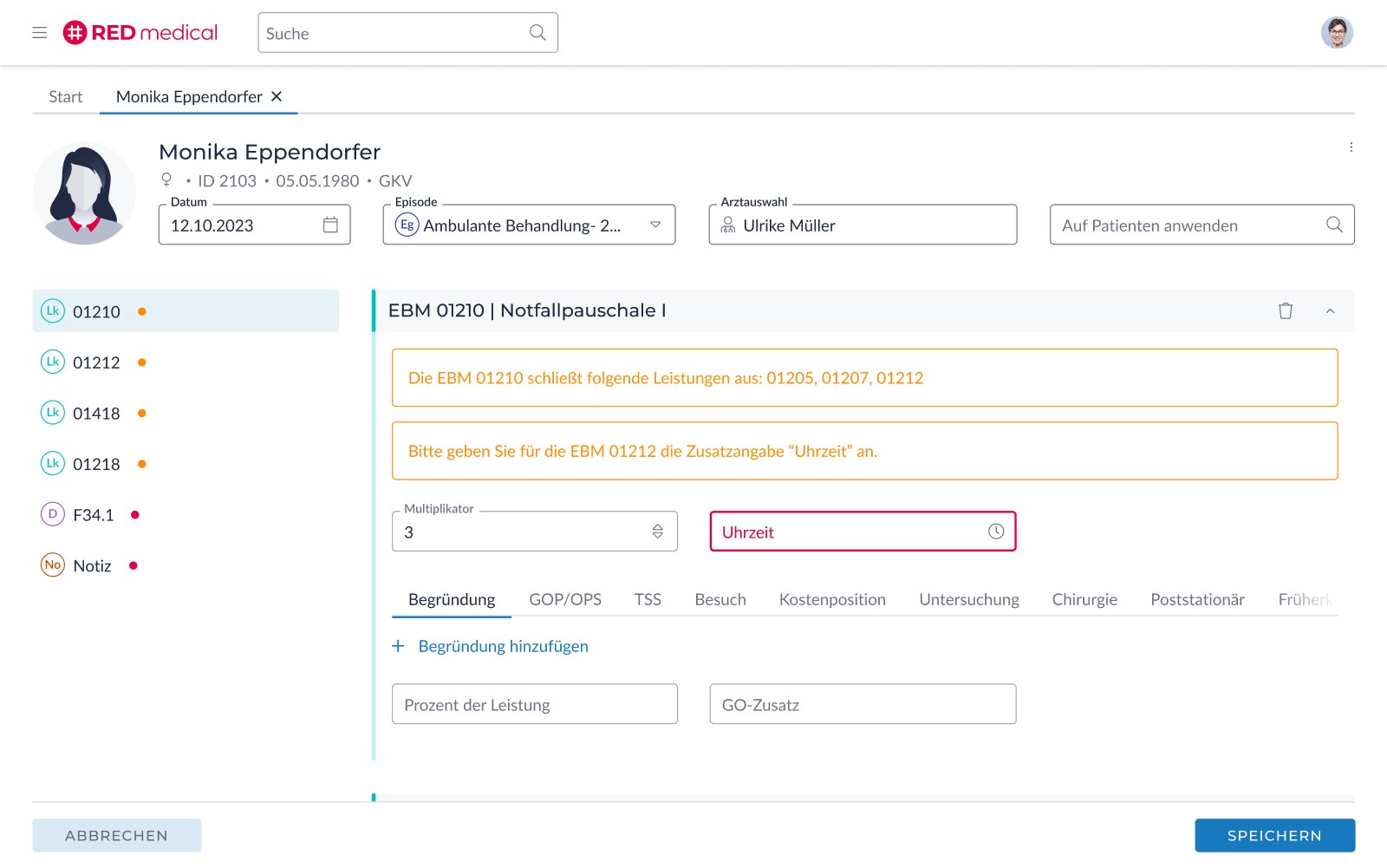 Grafik der Funktion "KV-Abrechnung" in RED medical für Psychotherapeuten.