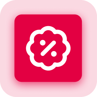 Rot-weiße Grafik zu Rabatten auf die Praxissoftware RED medical